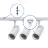 Bright Choice Set completo 1-Fase Rail 1 Metro Bianca | incl. 3x Faretti + GU10 2700K 3W Dimmerabile + Tappo Di Chiusura, Connettore di Alimentazione