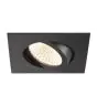 SLV New Tria 68 Faretti Aluminium Nero Piazza 11W 700lm 60D - 918-930 Dim To Warm | Ritaglio 68mm - Miglior Resa Cromatica